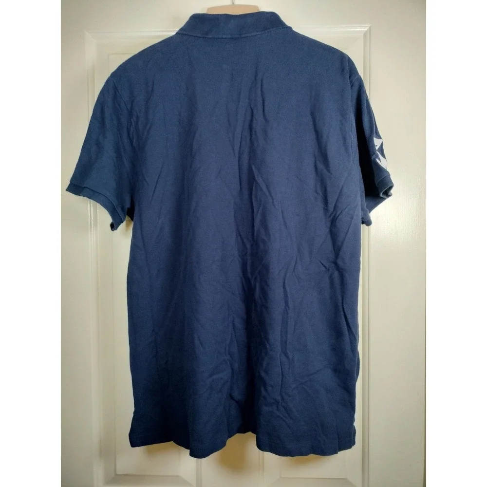 Men's Polo Ralph Lauren Custom Slim Fit Navy Polo Shirt - Size XL - 